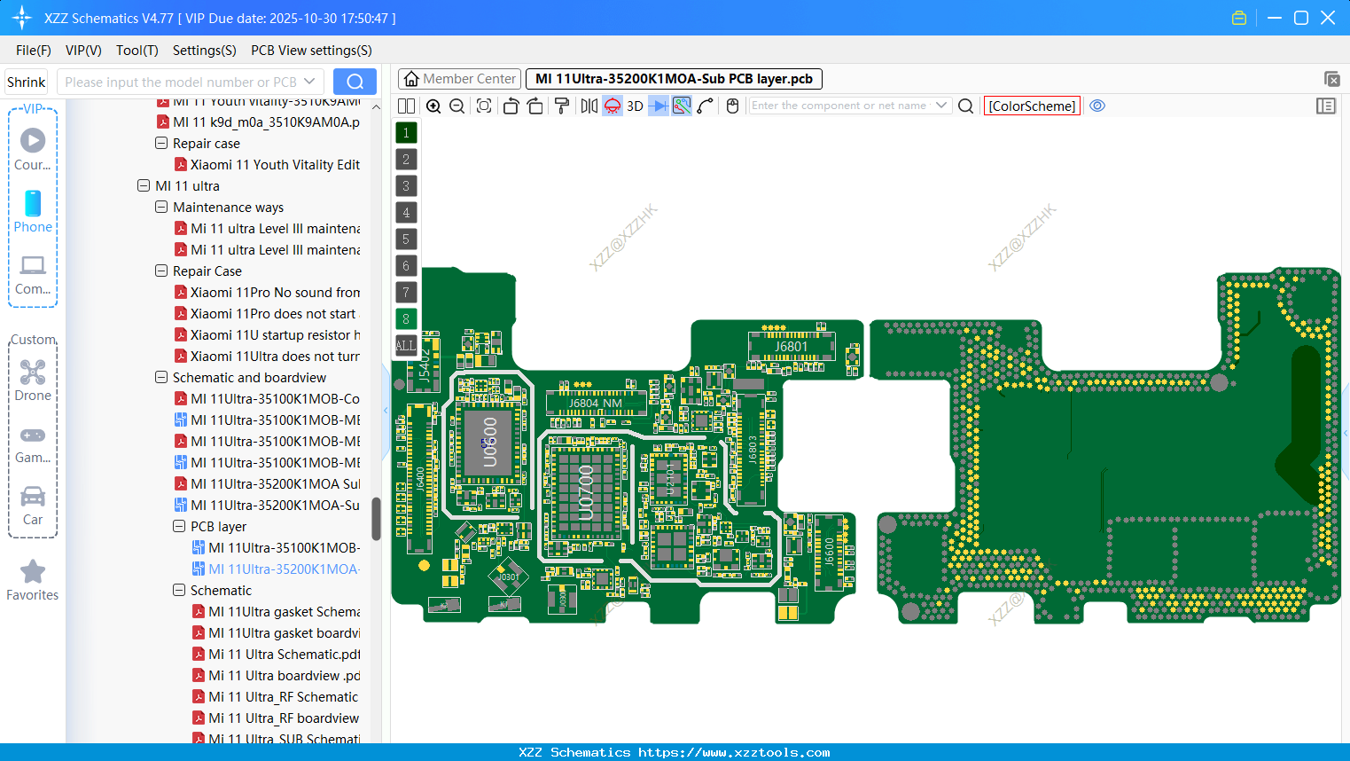 Xiaomi MI 11Ultra-35200K1MOA-Sub PCB Layer
